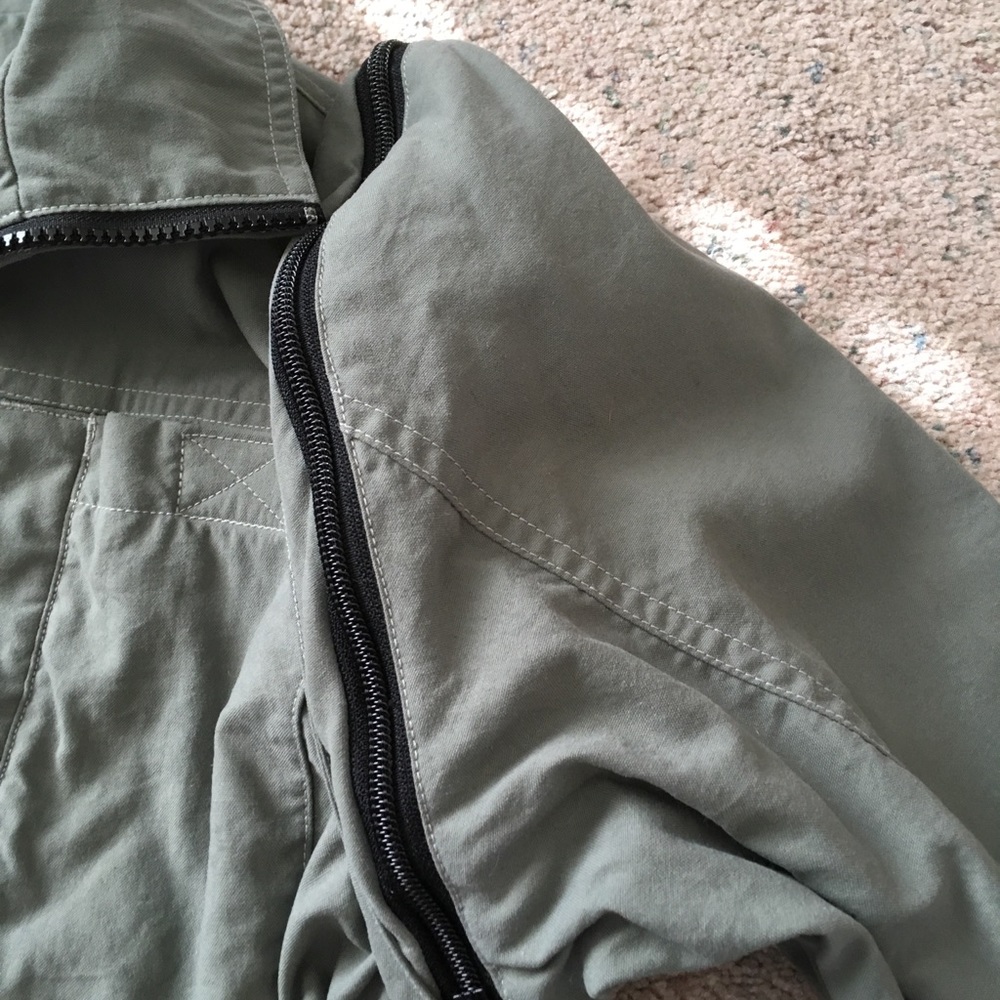 VINTAGE Safari Utility Jacket Sage Green - Picture 3 of 4